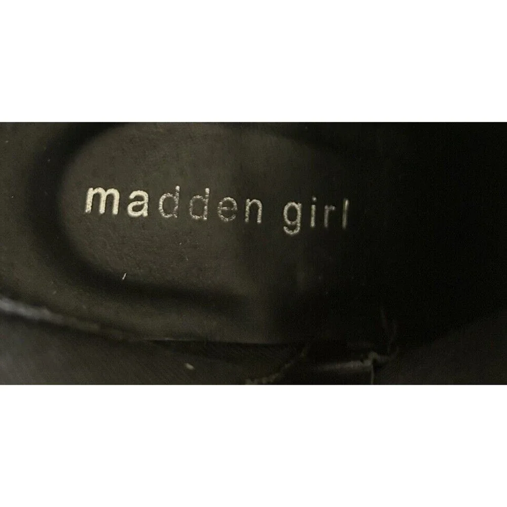Madden Girl Black Fabric Coated Lopezzz Ankle Booties Boots Zip Size 6M - Picture 6 of 13